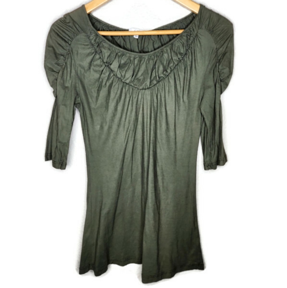 Clu Green Ruched Top Size XS